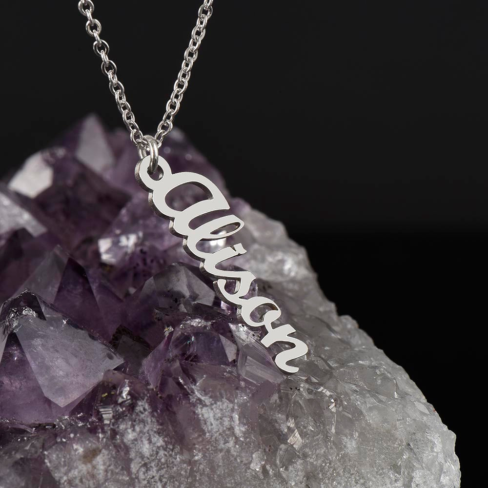 Vertical Name Necklace