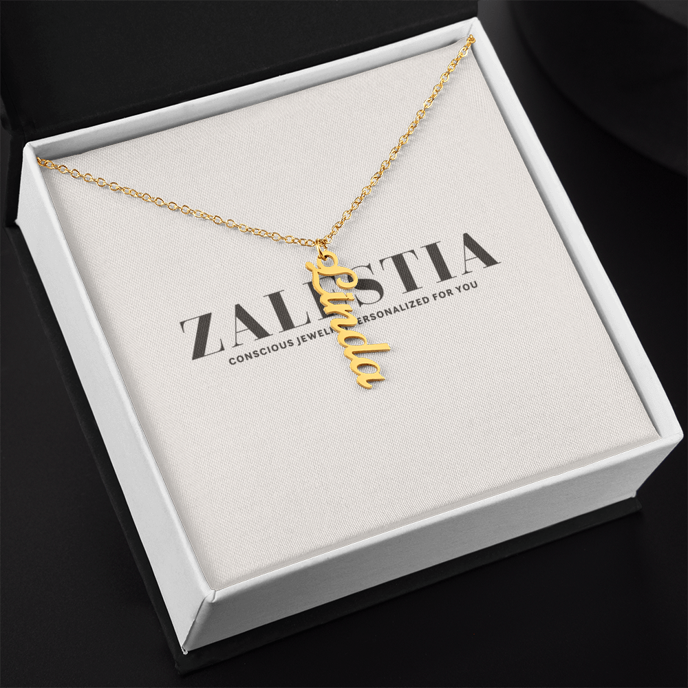 Vertical Name Necklace