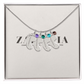 Engraved Baby Feet Necklace with Birthstone 👣